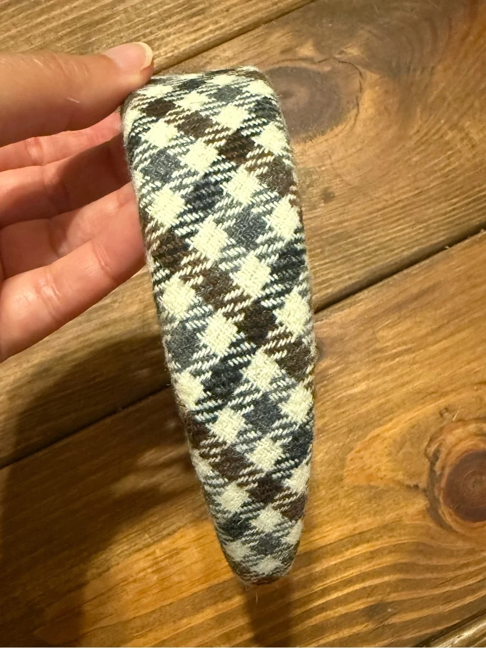 J. Crew wide Houndstooth headband